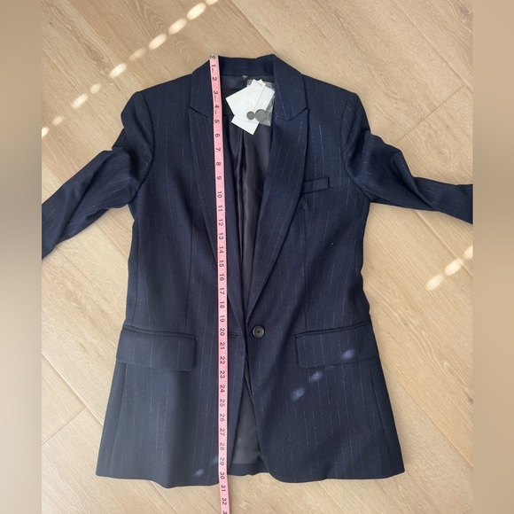 Equipment Jeanne Navy Metallic stripe blazer size 2 - Picture 10 of 10